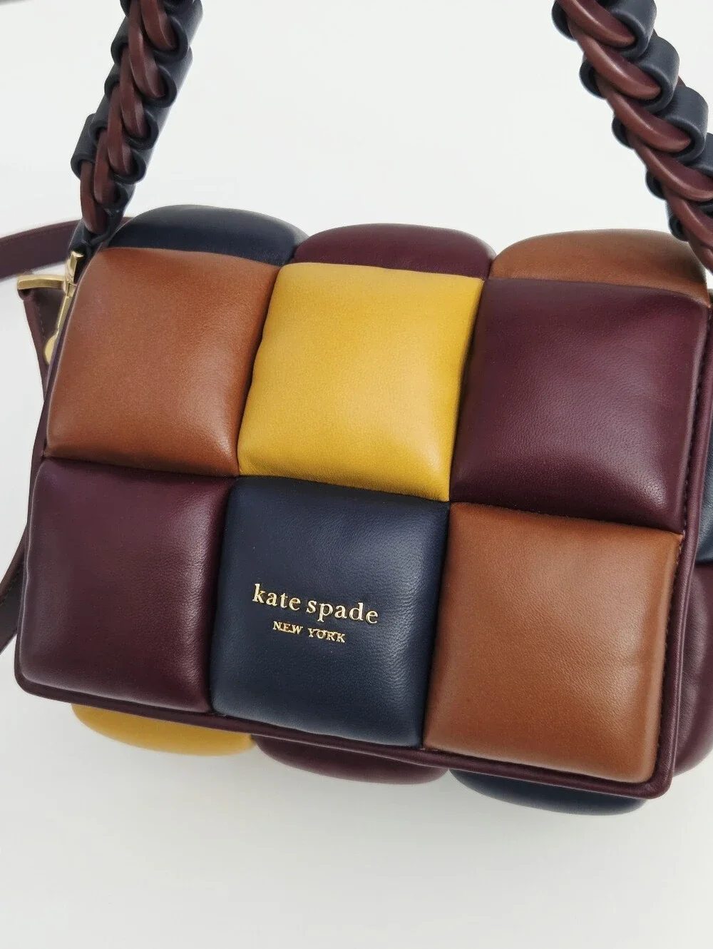 LIKE NEW KATE SPADE BOXXY RUBIX LEATHER BAG - DARK MERLOT